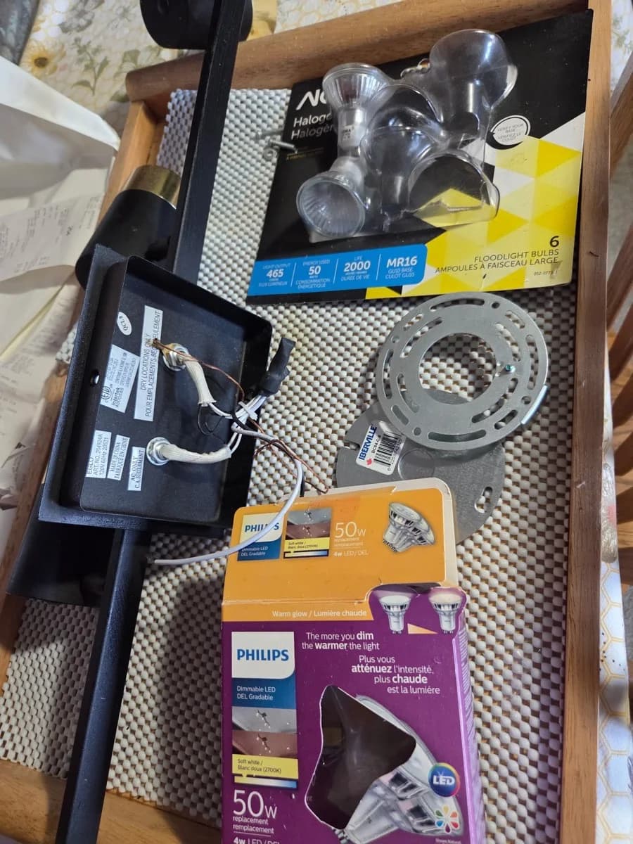 Replacement lighting components prepared for installation